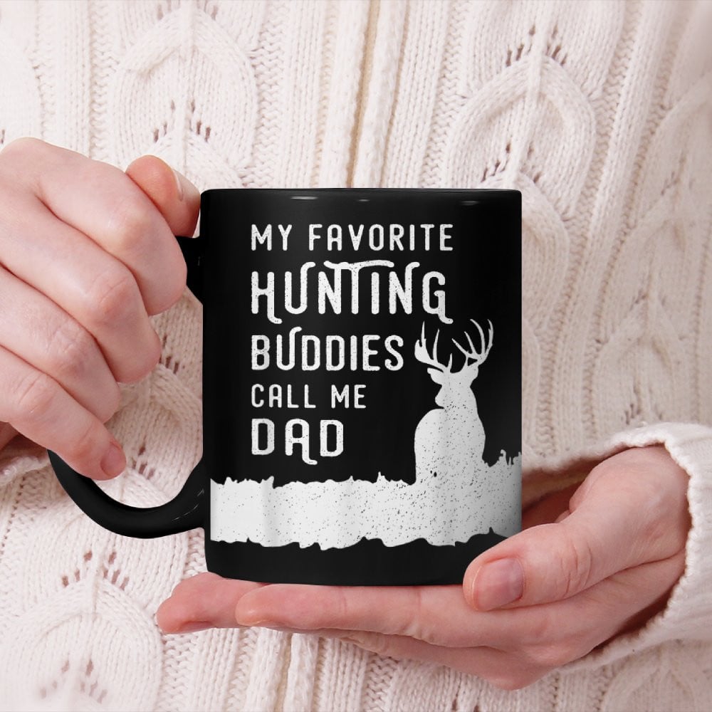 Hunter Dad Hunts Deer With Kids Sons Daughter Gift From Kids Beverage Mug