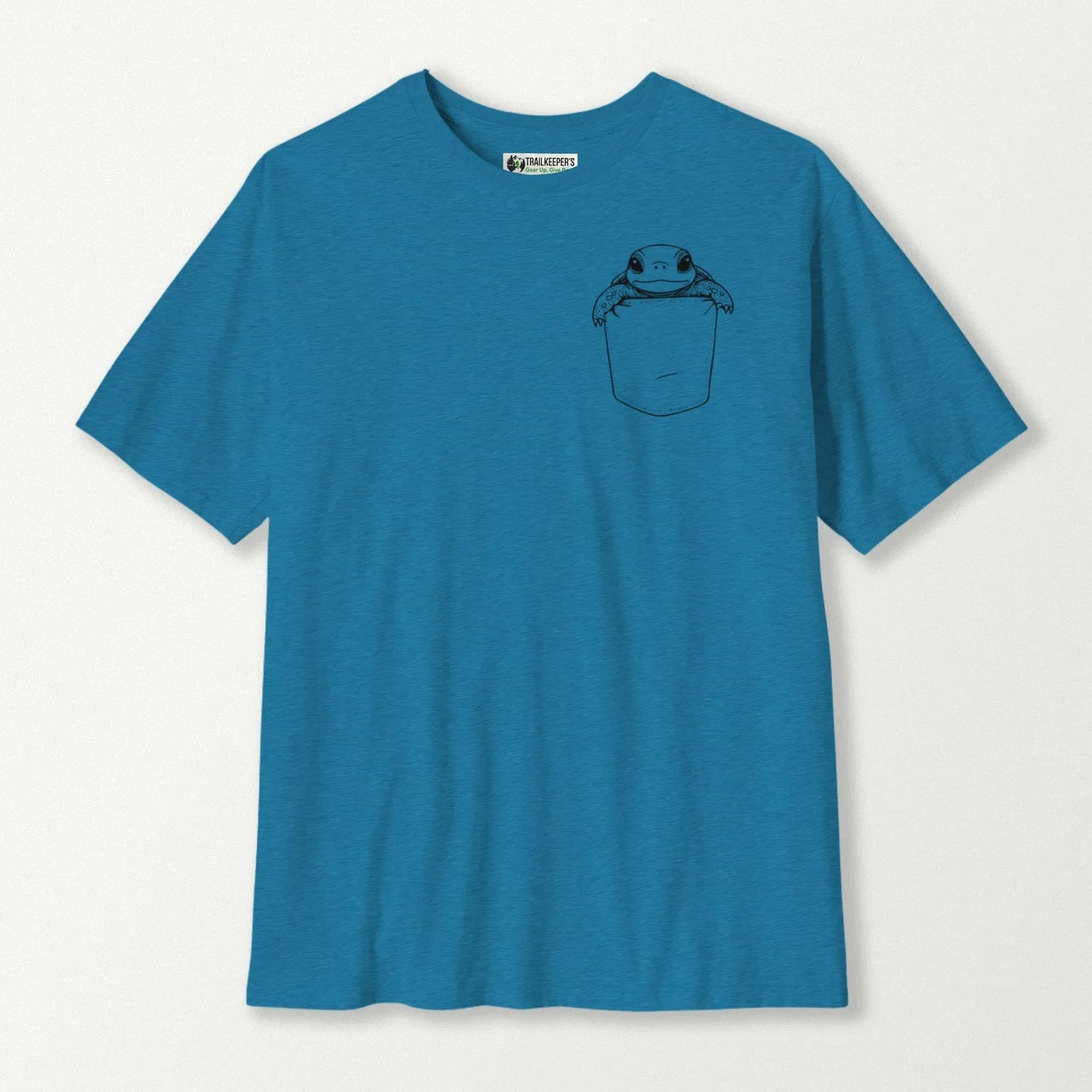 Turtle In Pocket Outline T-Shirt