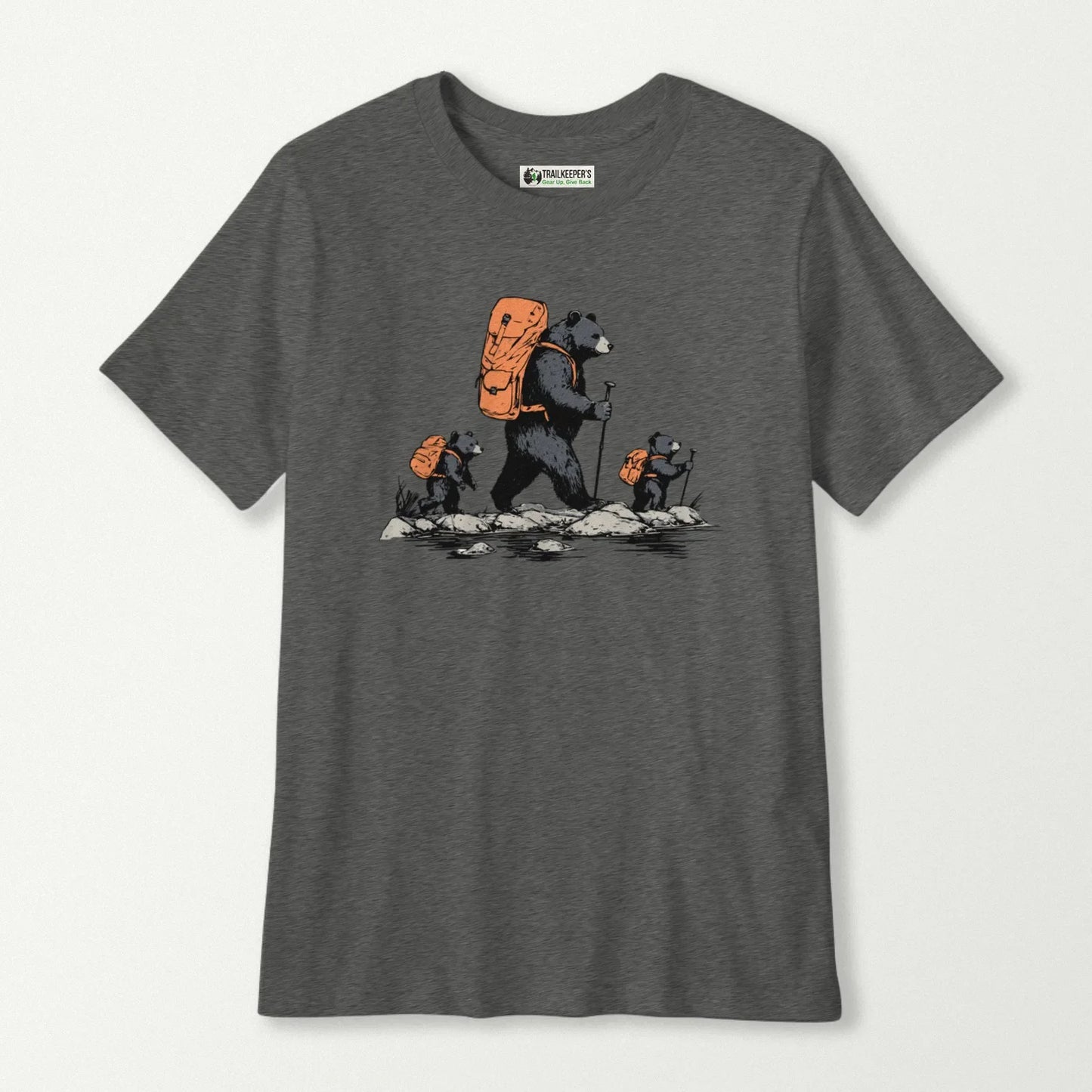 Bear Backpacker Family Kids T-Shirt