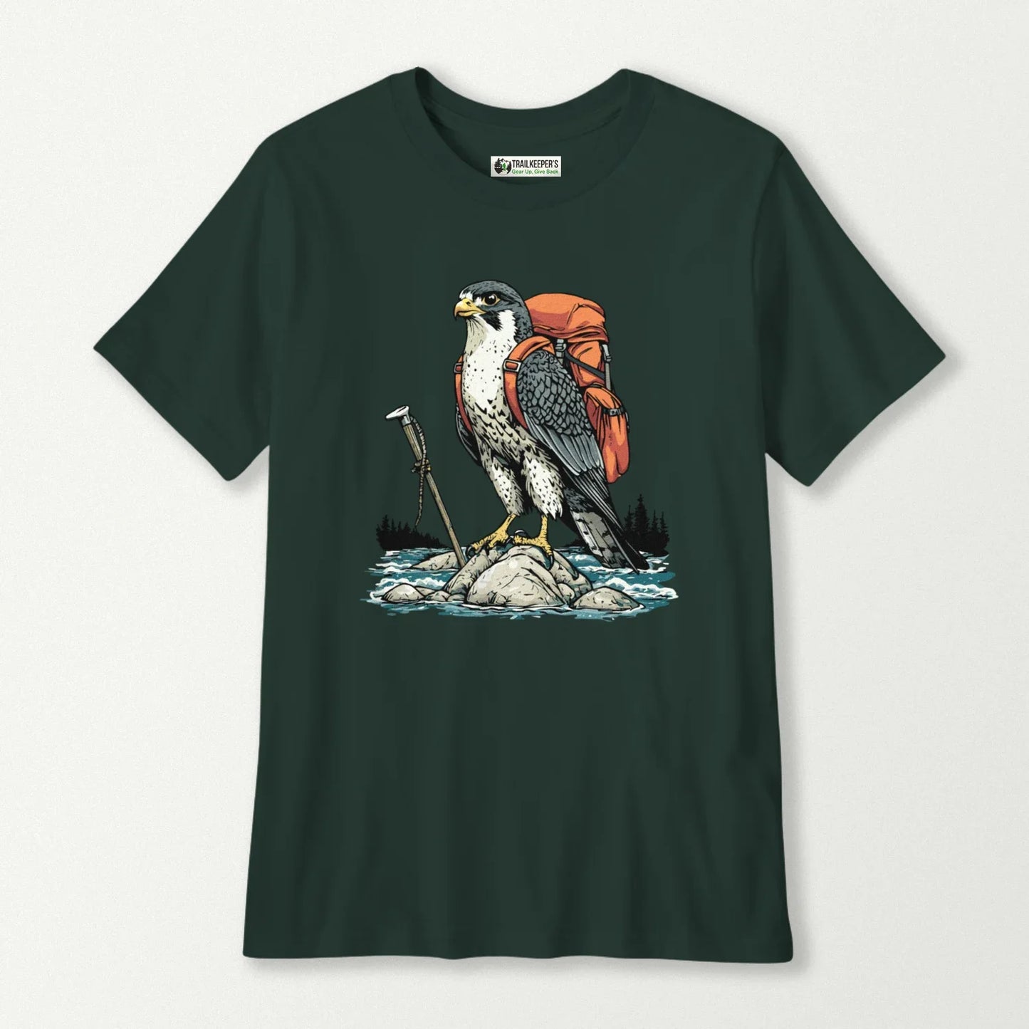 Falcon Backpacker On River Kids T-Shirt
