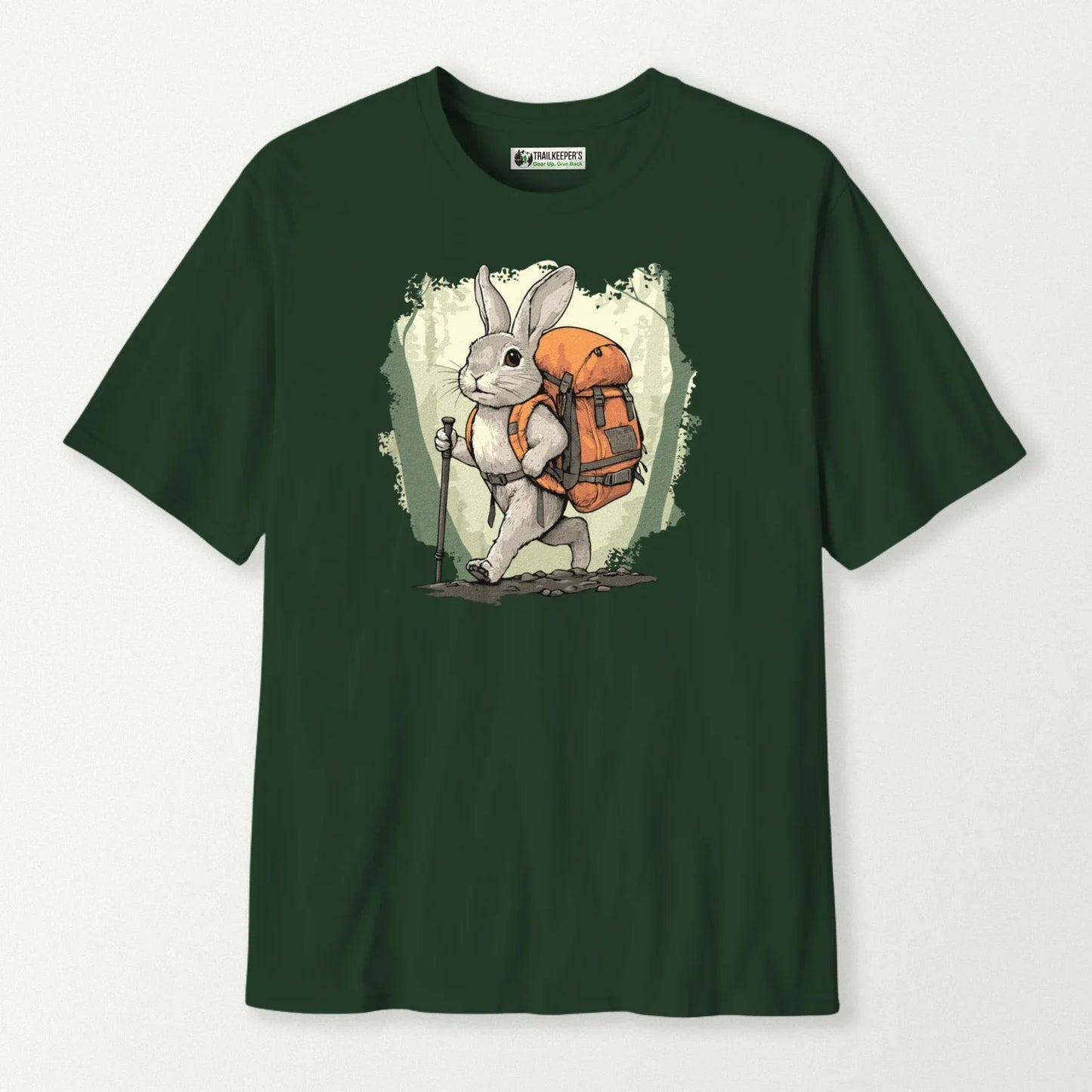 Rabbit Backpacker In The Forest T-Shirt