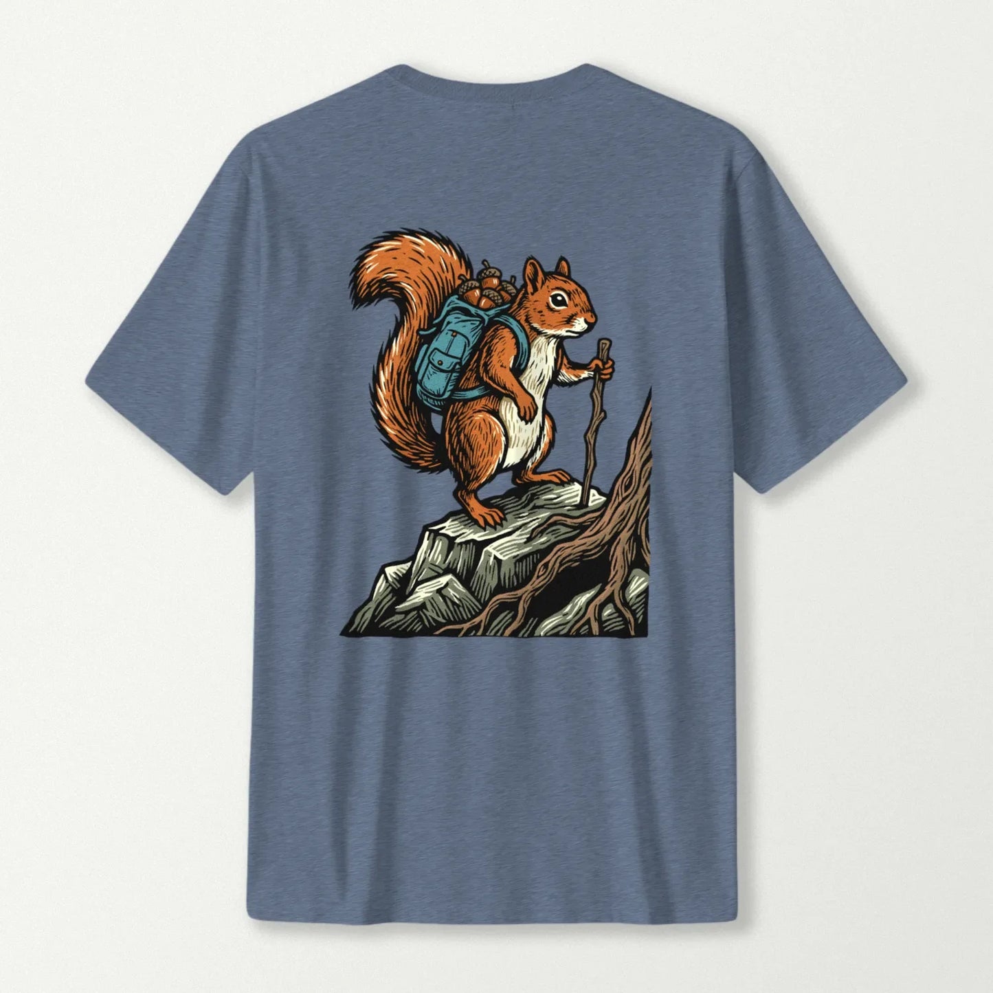 Hiking Squirrel Backpacker T-Shirt