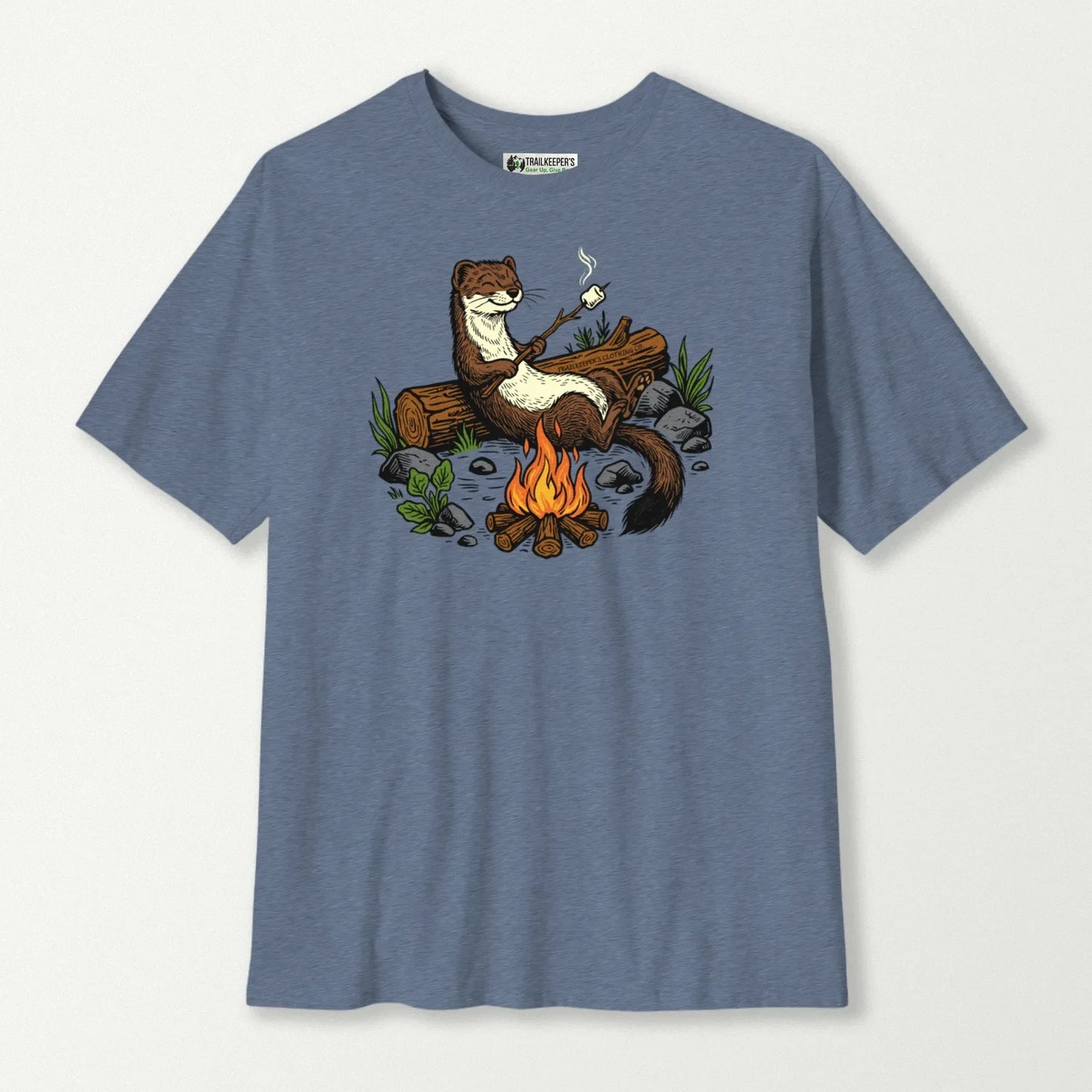 Long Tailed Weasel Marshmallow Roaster T-Shirt
