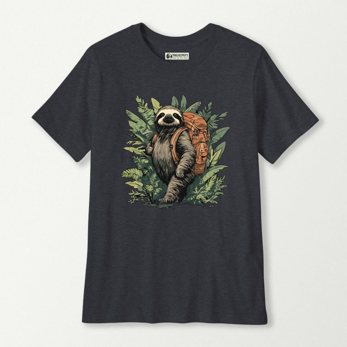 Sloth Backpacker In Forest Kids T-Shirt