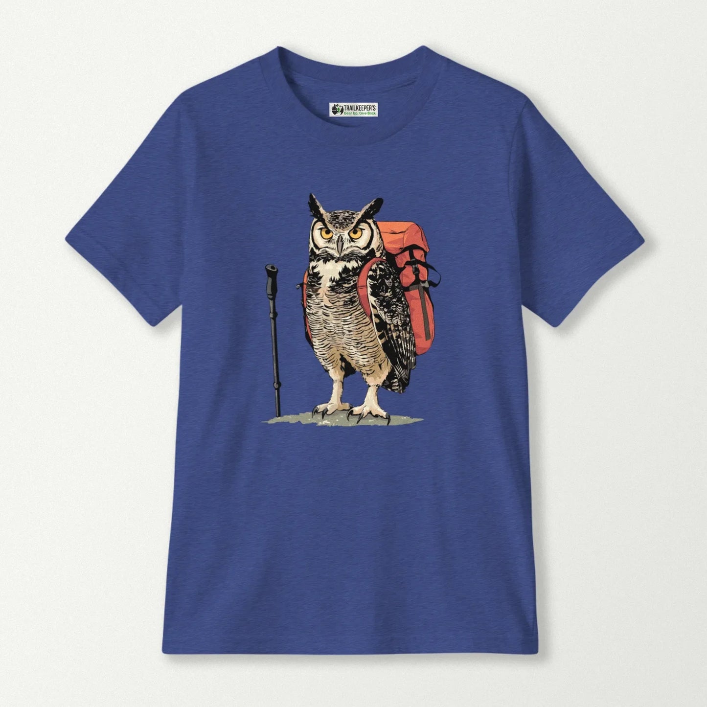 Great Horned Owl Backpacker Kids T-Shirt