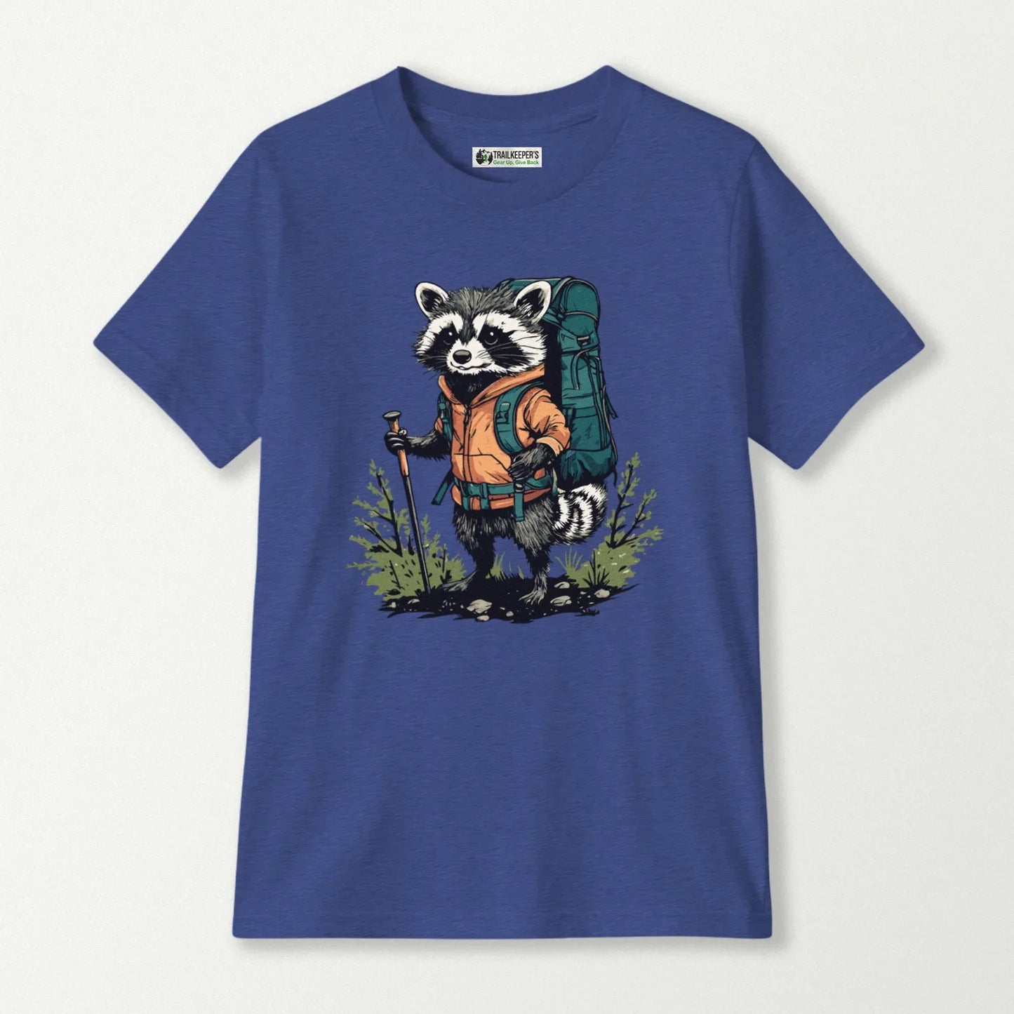 Raccoon Backpacker Kids T-Shirt