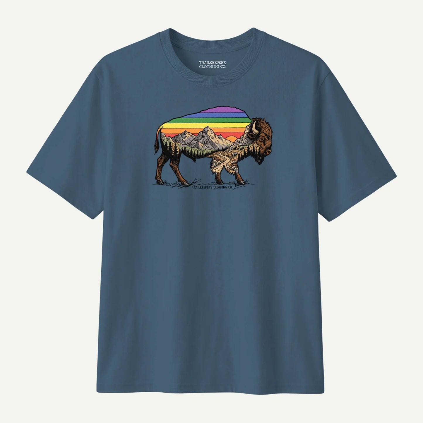 Rainbow Buffalo Mountain Range T-Shirt