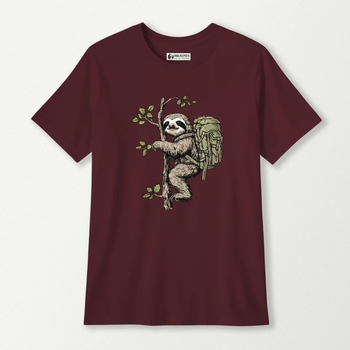 Sloth Backpacker In Tree Kids T-Shirt