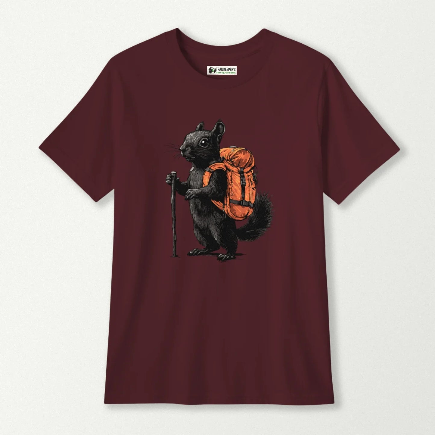 Black Squirrel Backpacker Kids T-Shirt
