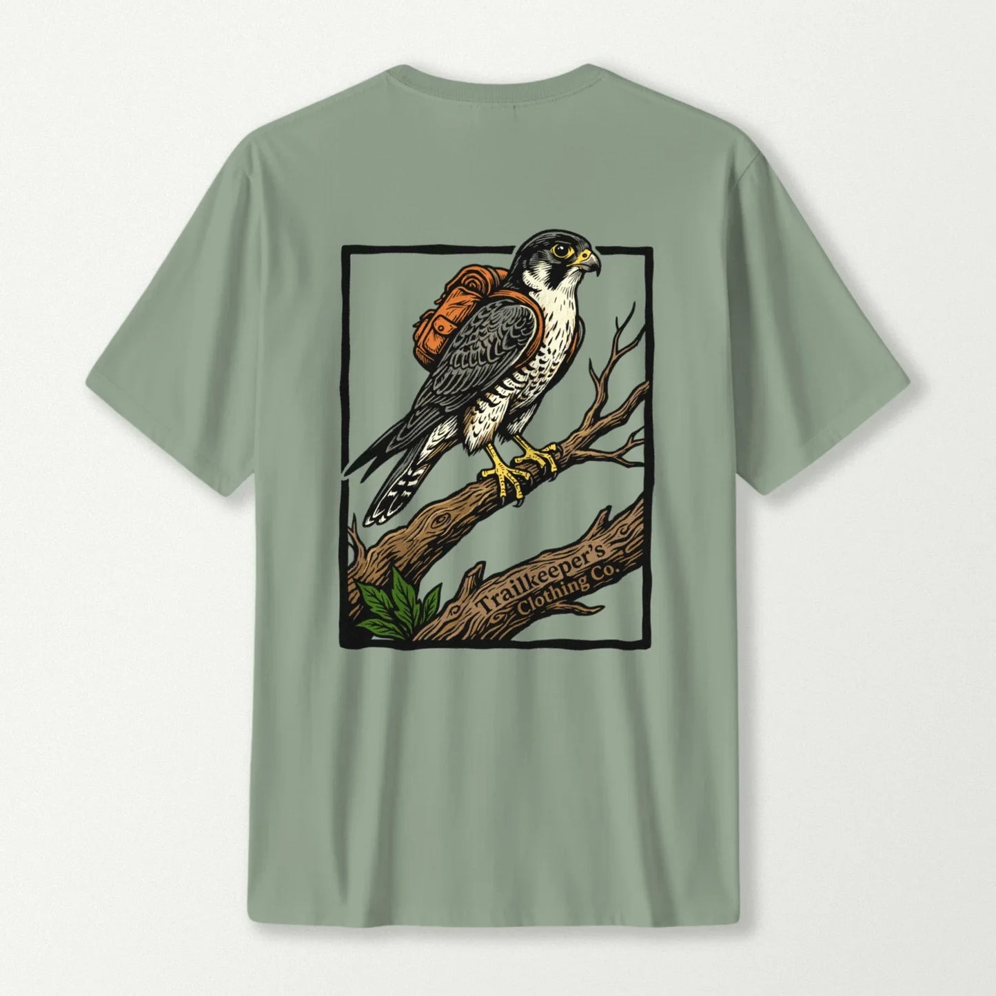 Peregrine Falcon Forest Backpacker T-Shirt