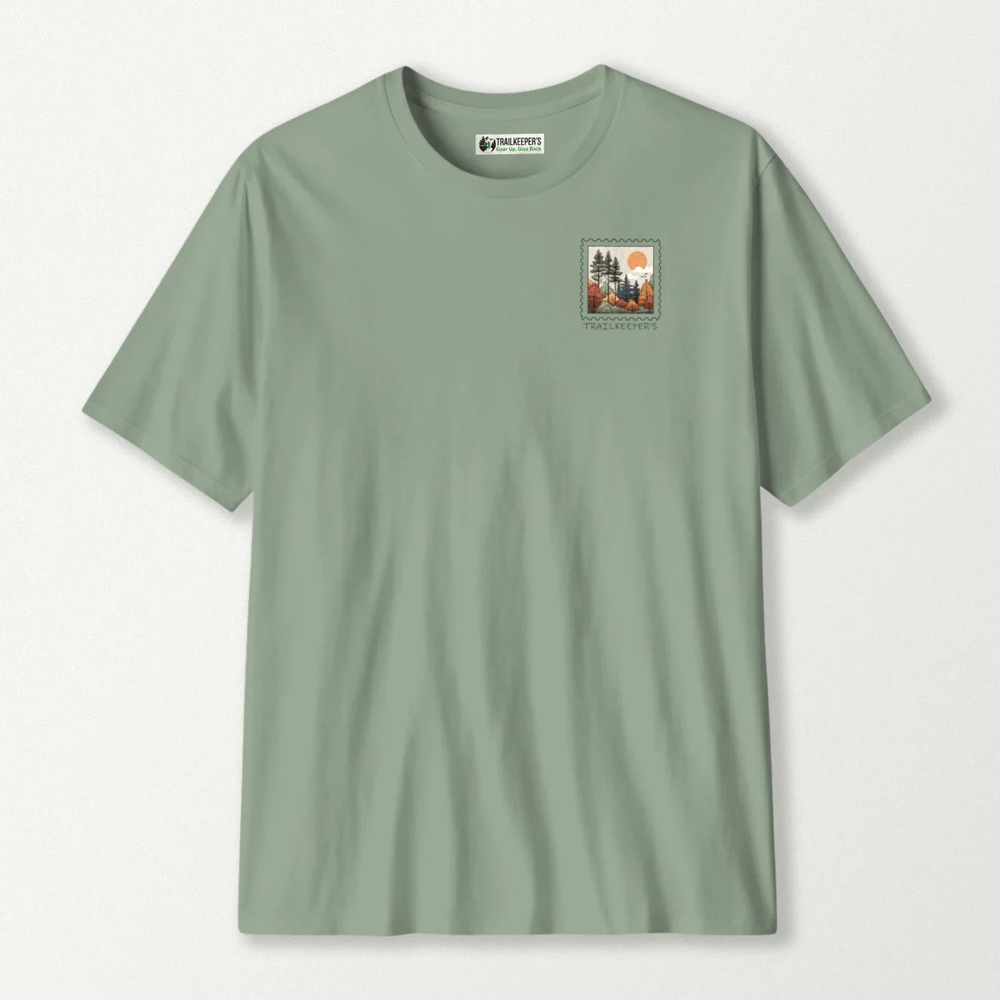 Mountain Scene Stamp Crest T-Shirt