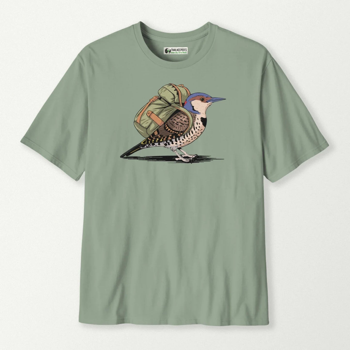 Female Flicker Bird Backpacker T-Shirt