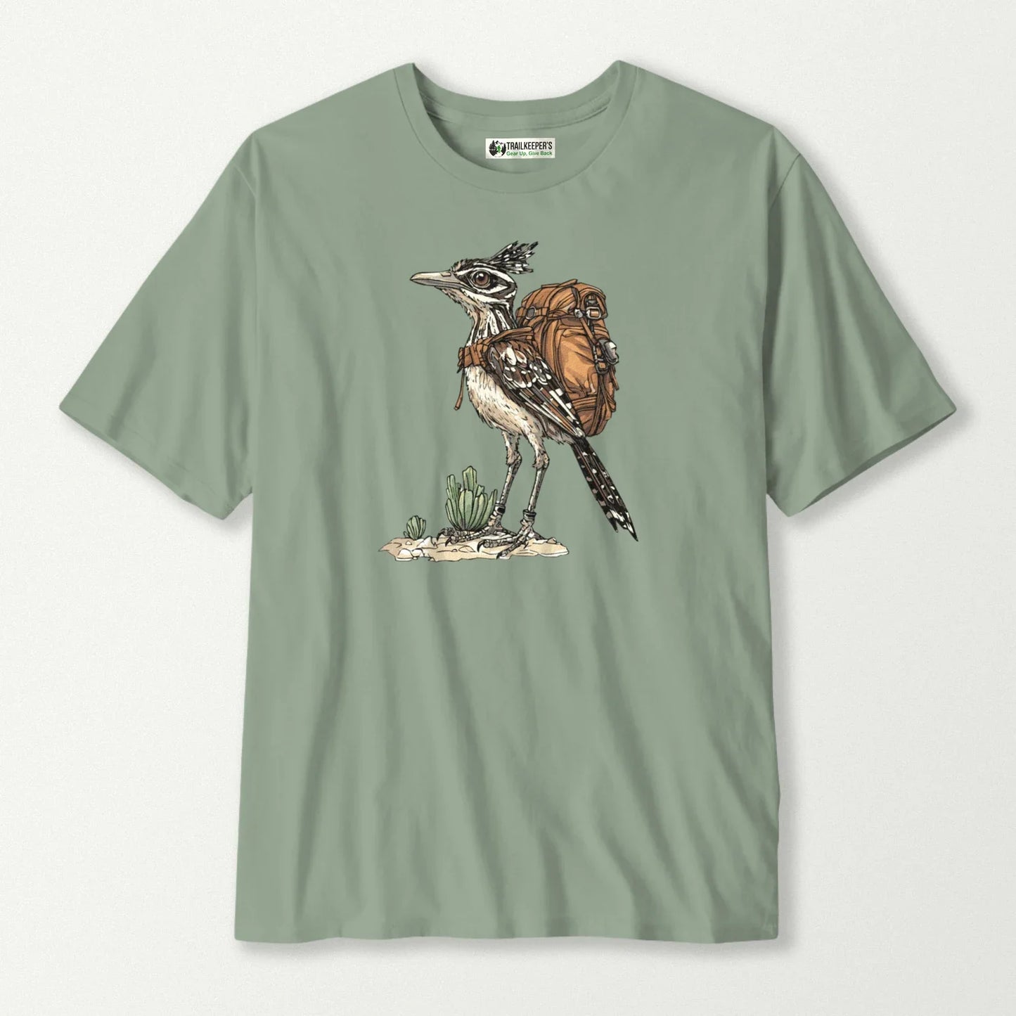 Roadrunner Backpacker In Desert T-Shirt