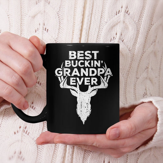 Best Buckin' Grandpa Ever Beverage Mug Hunting Fathers Day Beverage Mug