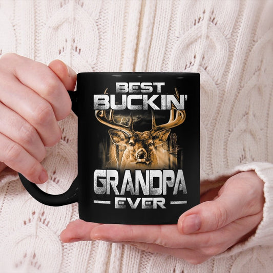 Best Buckin' Grandpa Ever Beverage Mug Deer Hunting Bucking Father Beverage Mug