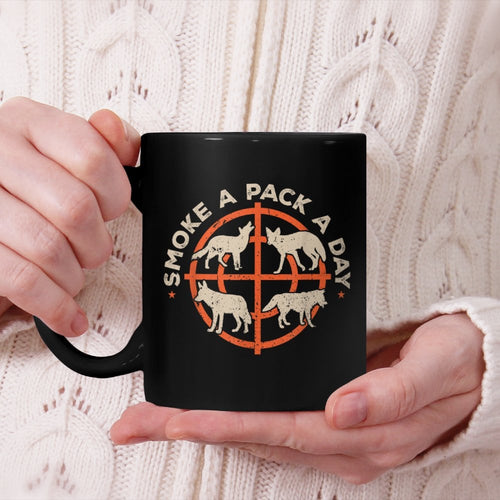 Coyote Hunting Smoke A Pack A Day Yote Hunter Coyote Beverage Mug