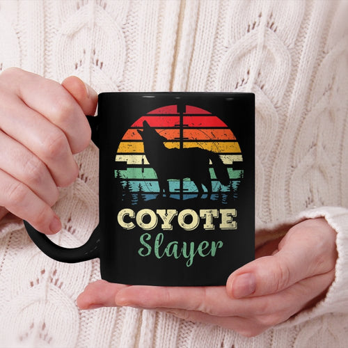 Retro Coyote Slayer Gift Yote Hunter, Yote Hunting, Coyotes Beverage Mug