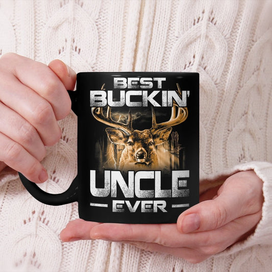Best Buckin' Uncle Ever Beverage Mug Deer Hunting Bucking Father Beverage Mug