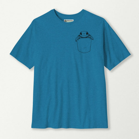 Turtle In Pocket Outline T-Shirt