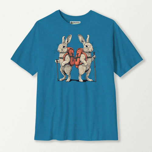 Rabbit Backpacker Couple T-Shirt