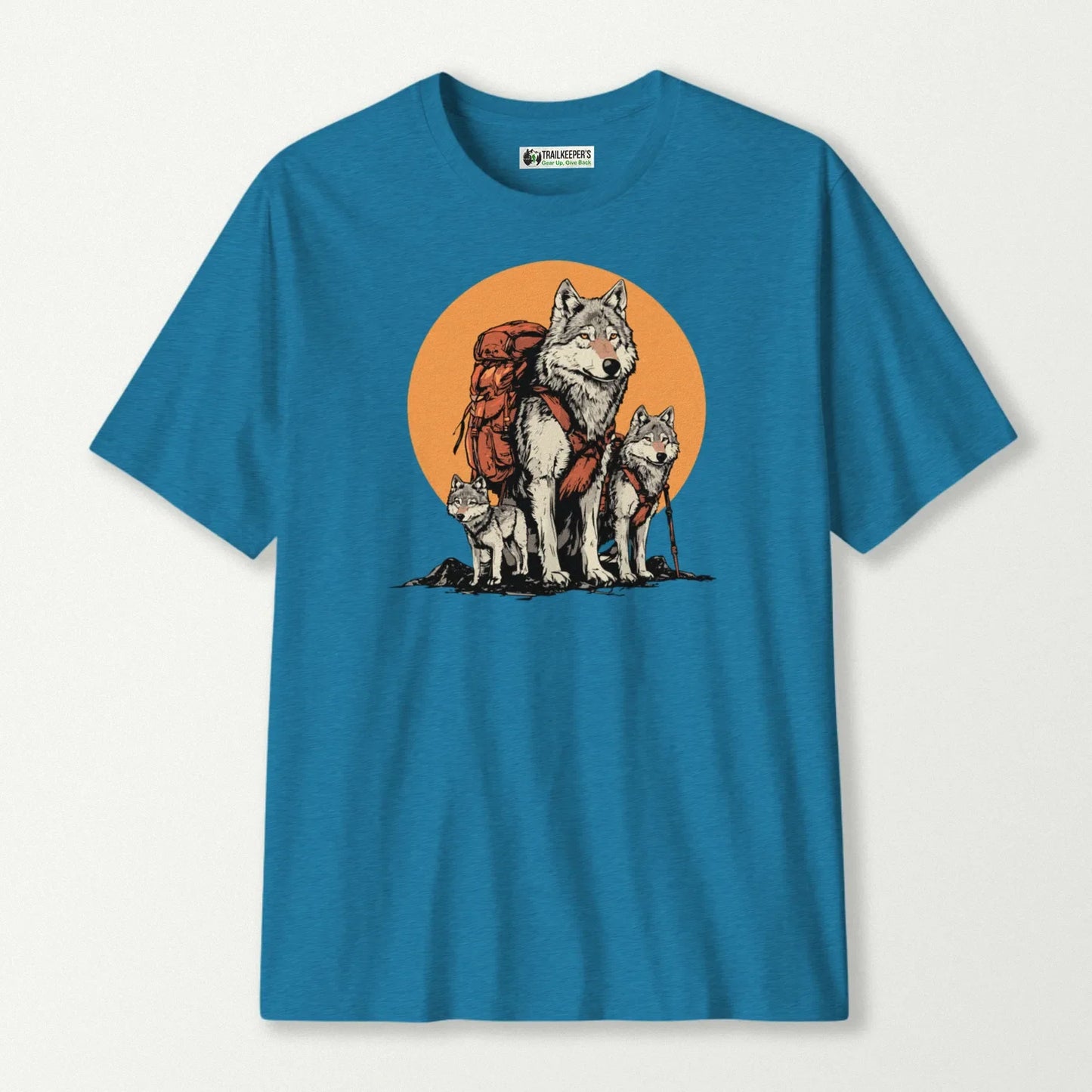 Wolf Backpacker Family T-Shirt