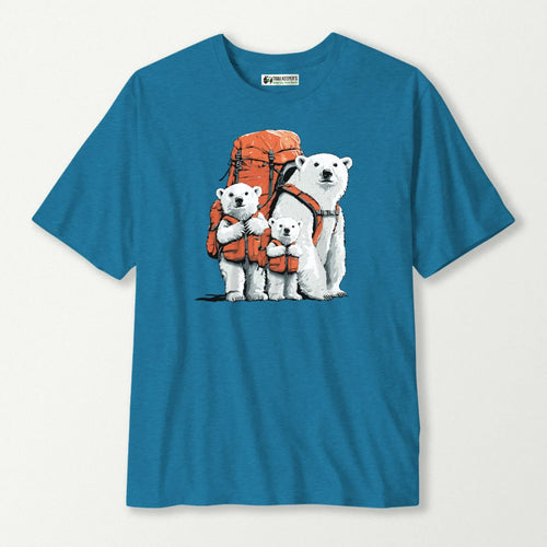 Polar Bear Backpacker Family T-Shirt