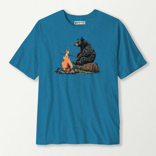 Black Bear Marshmallow Roaster T-Shirt