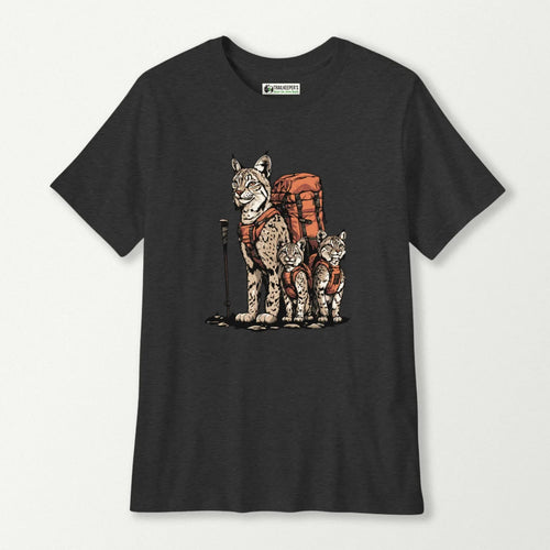 Bobcat Backpacker Family Kids T-Shirt