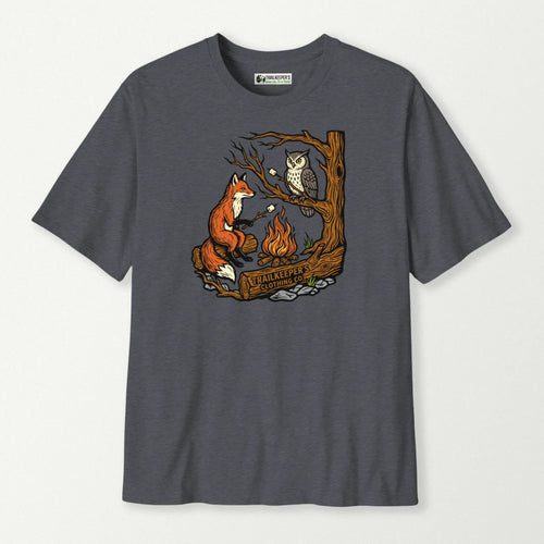 Fox and Owl Marshmallow Roaster T-Shirt