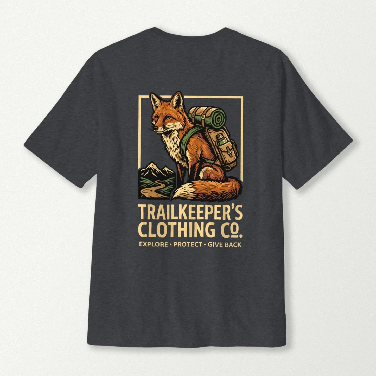 Fox Backpacker Scenery  T-Shirt