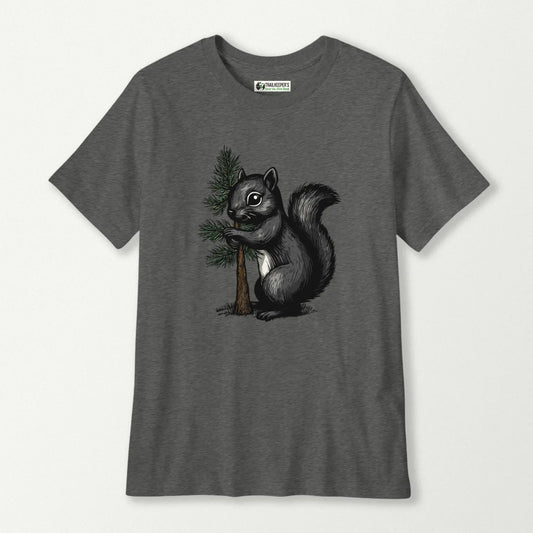 Black Squirrel Tree Hugger Kids T-Shirt