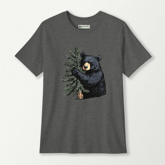 Black Bear Tree Hugger Kids T-Shirt