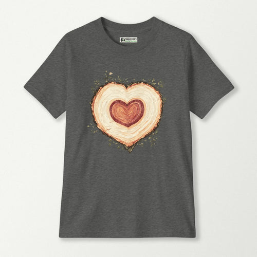 Tree Heart Wood Kids T-Shirt