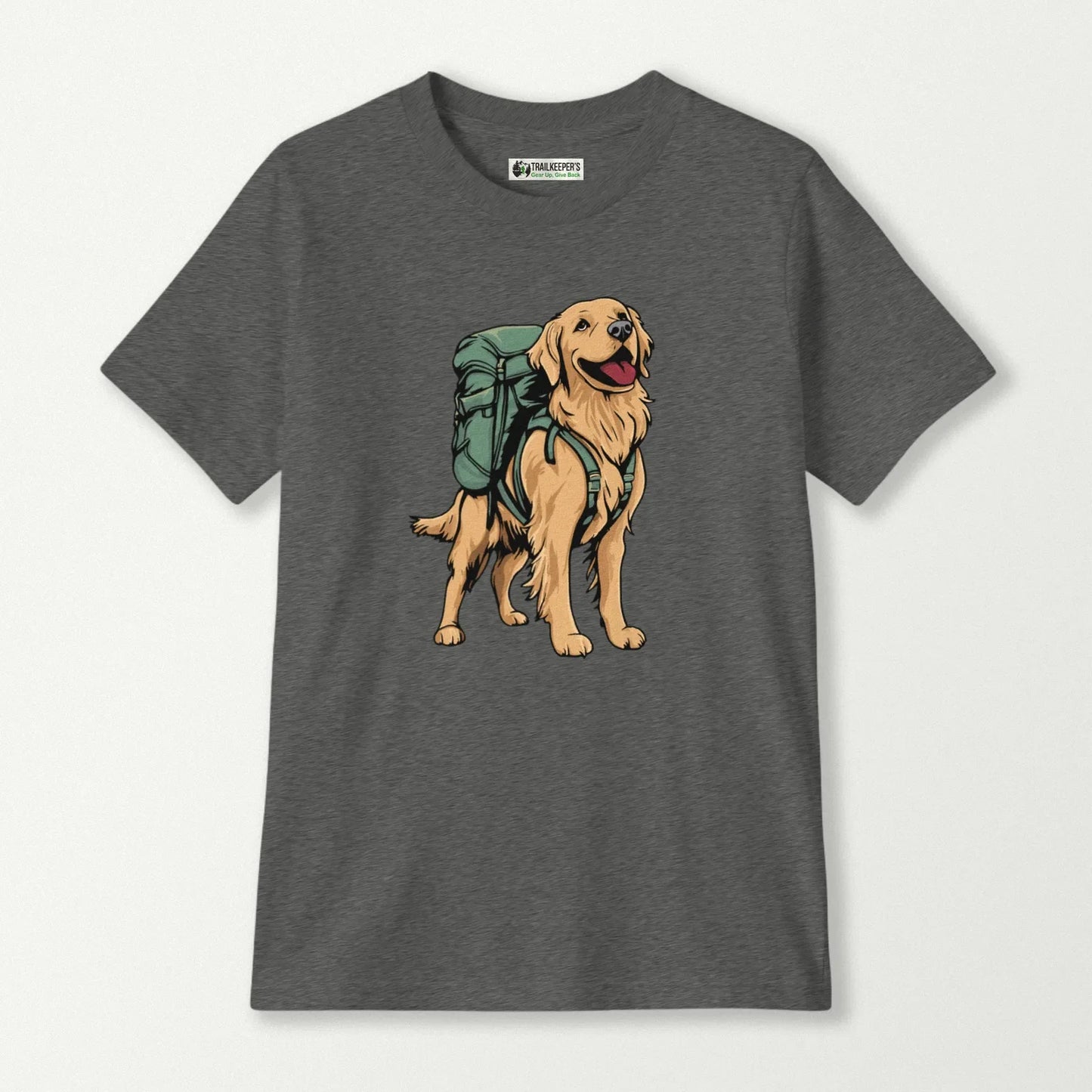 Golden Retriever Backpacker Kids T-Shirt