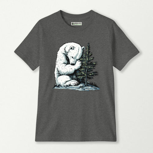 Polar Bear Tree Hugger Kids T-Shirt