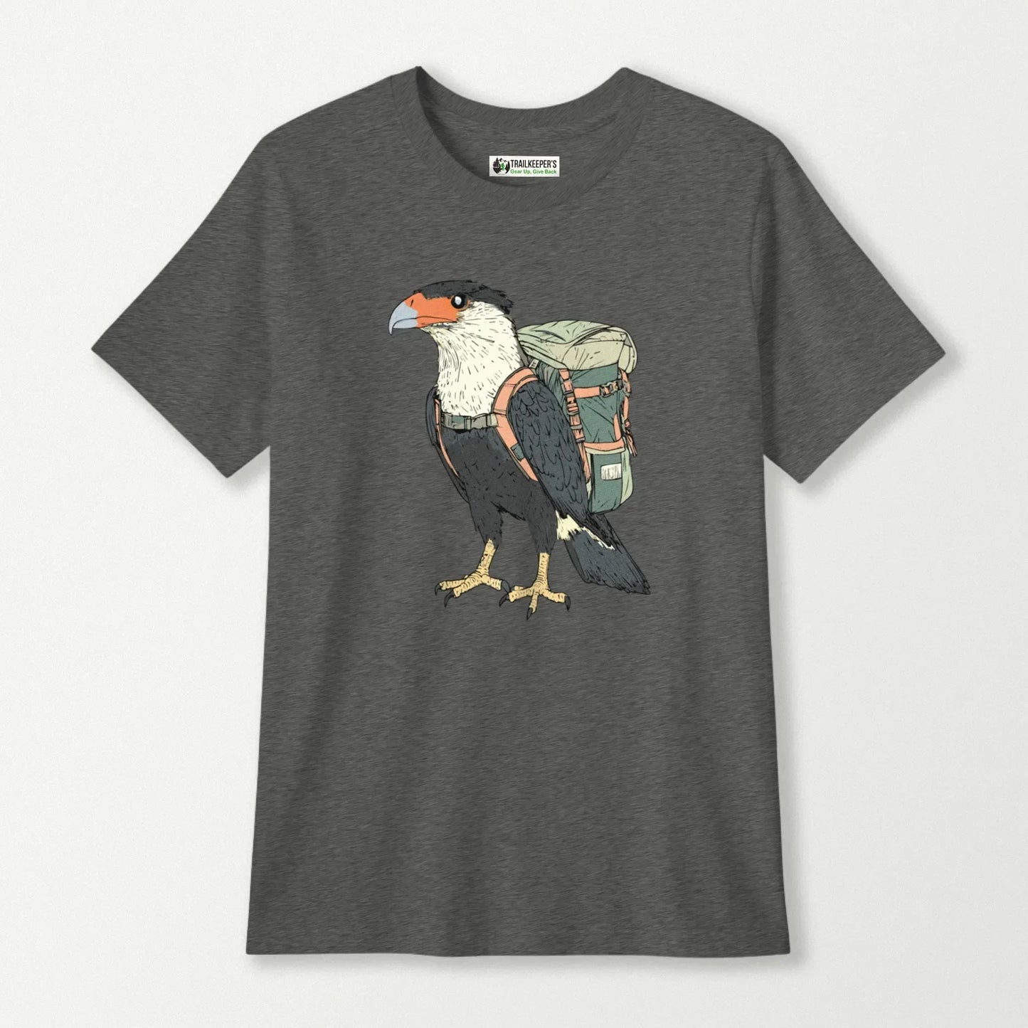 Crested Caracara Backpacker Kids T-Shirt