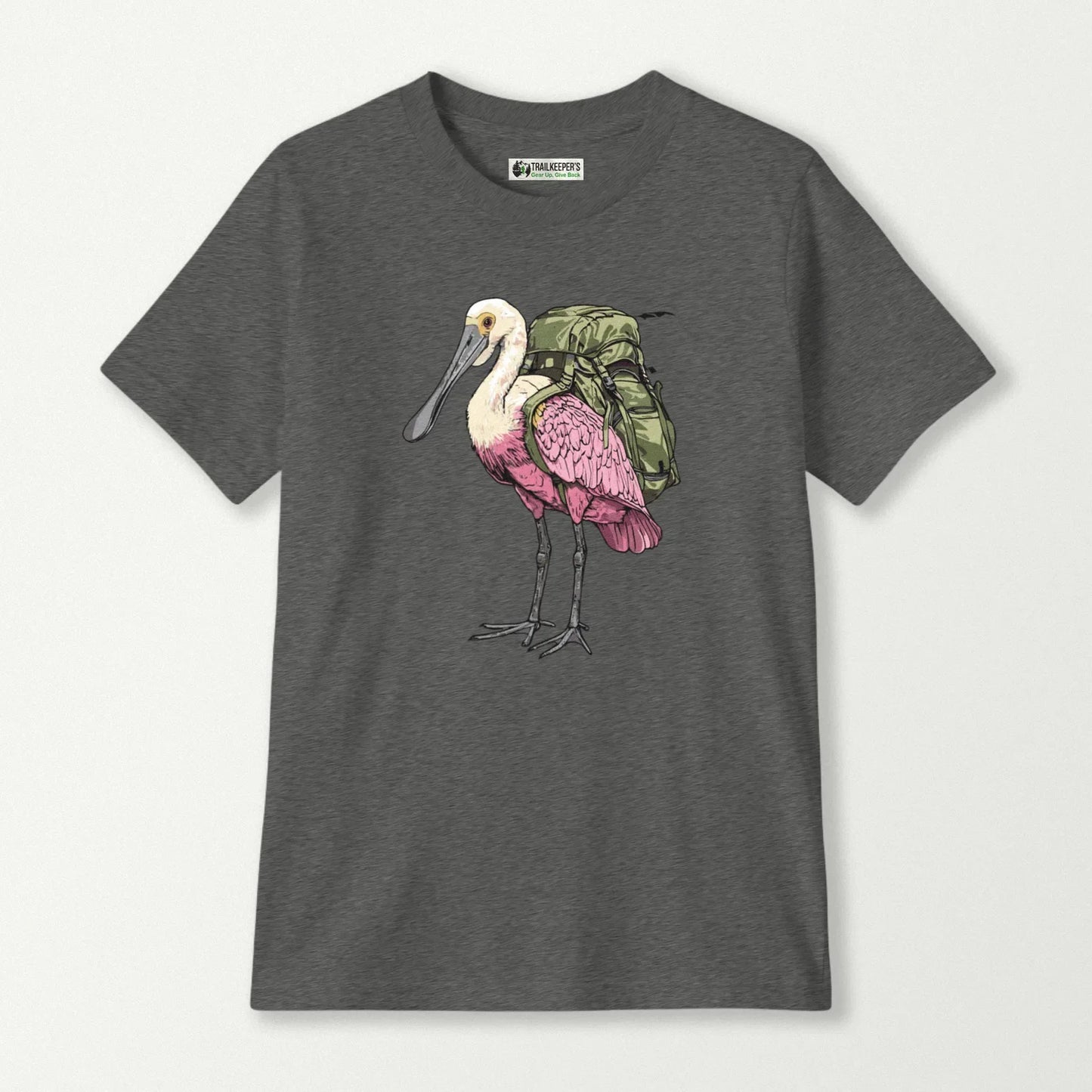 Roseate Spoonbill Backpacker Kids T-Shirt