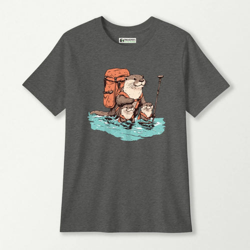 Otter Family Fording River Kids T-Shirt