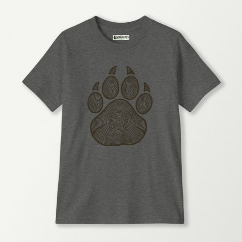 Wolf Paw Tree Rings Kids T-Shirt