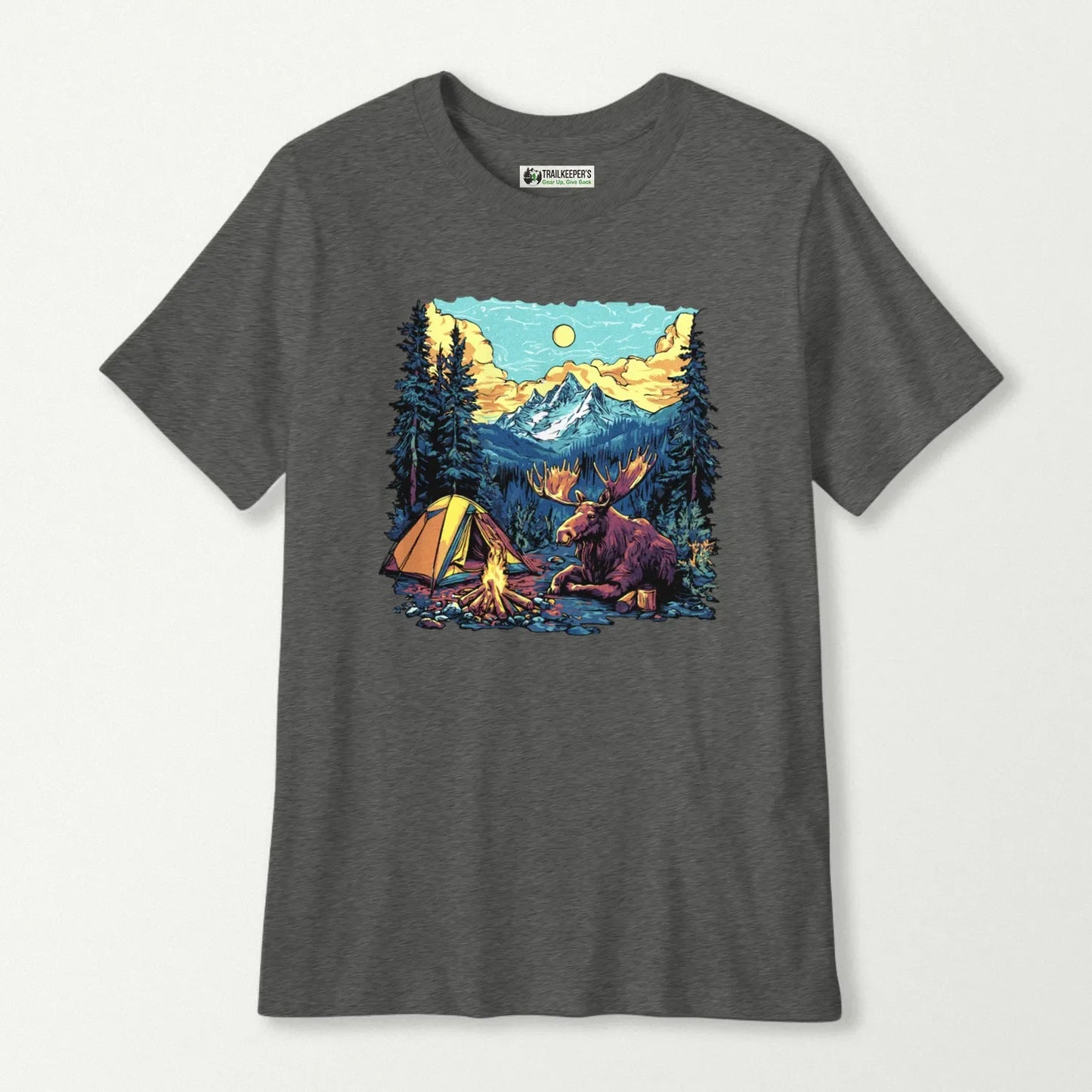 Moose Camping Kids T-Shirt