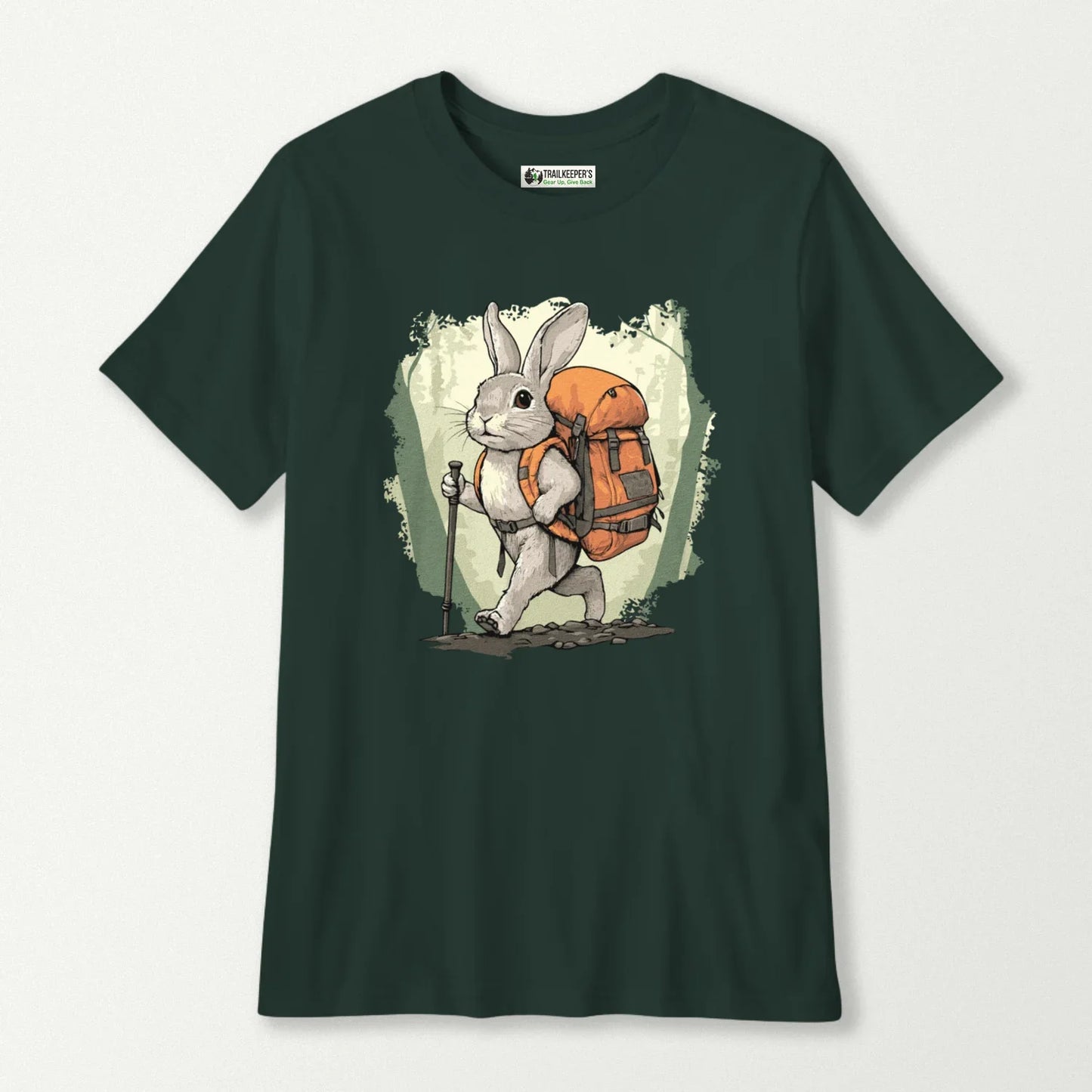 Rabbit Backpacker In The Forest Kids T-Shirt