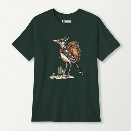 Roadrunner Backpacker In Desert Kids T-Shirt