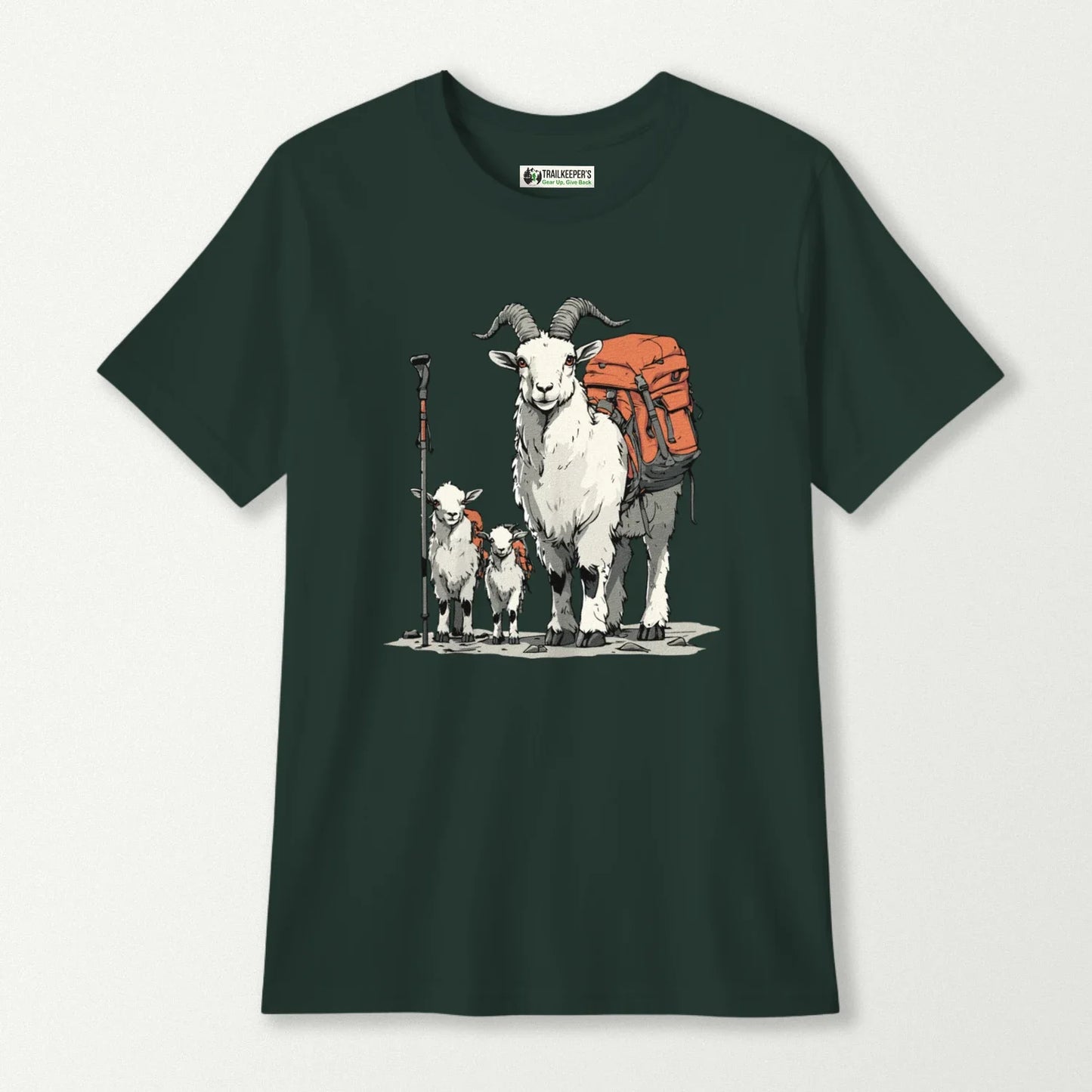 Mountain Goat Backpacker Family Kids T-Shirt