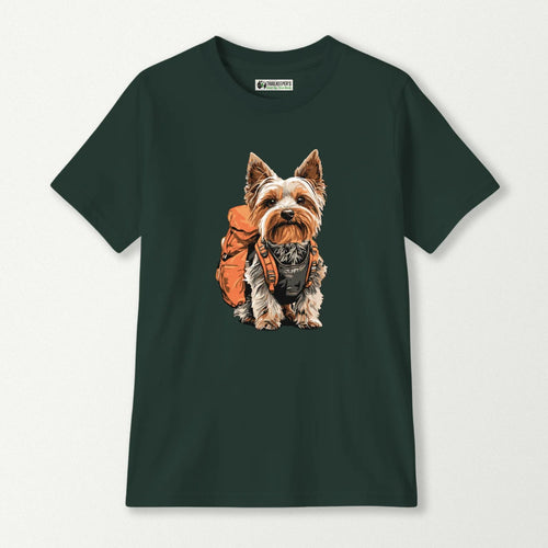 Yorkie Backpacker Kids T-Shirt