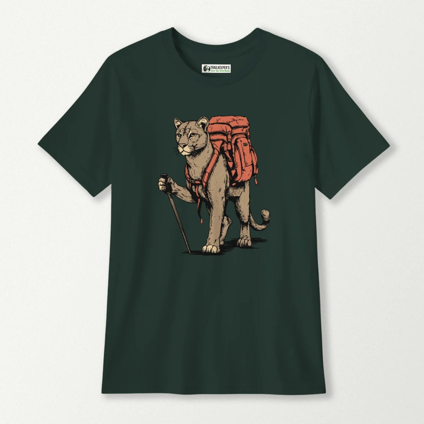 Mountain Lion Backpacker Kids T-Shirt