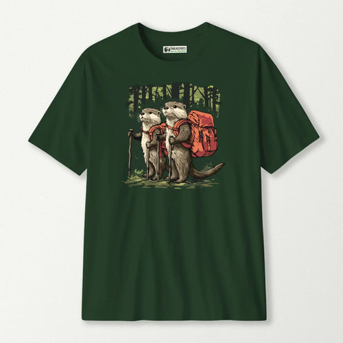 Otter Backpacker Buddies In The Forest T-Shirt