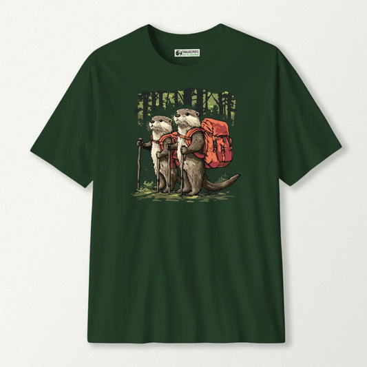 Otter Backpacker Buddies In The Forest T-Shirt