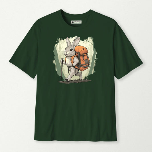 Rabbit Backpacker In The Forest T-Shirt