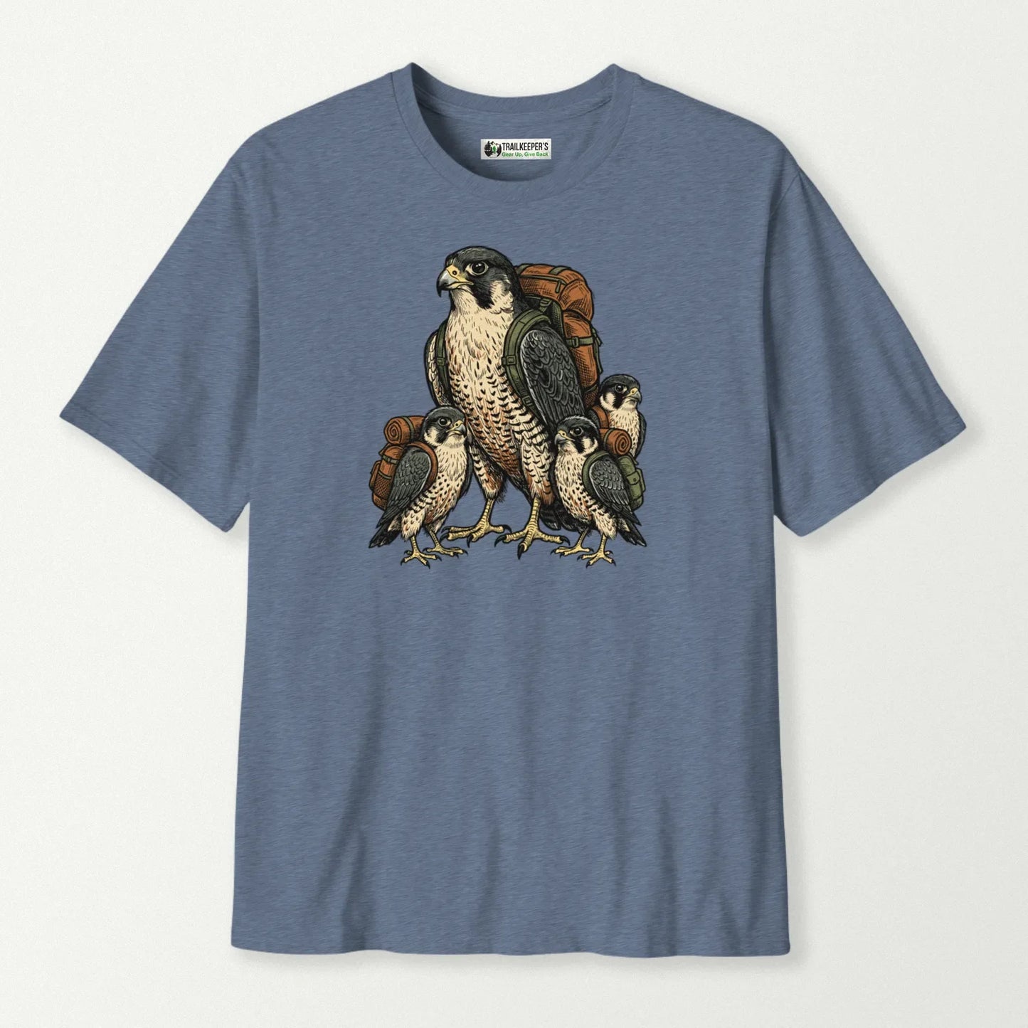 Peregrine Falcon Backpacker Family T-Shirt