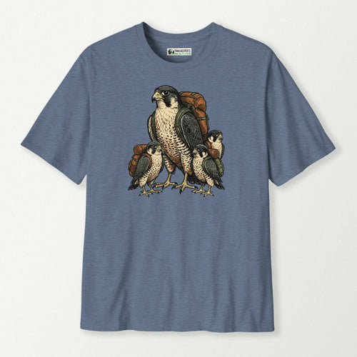 Peregrine Falcon Backpacker Family T-Shirt
